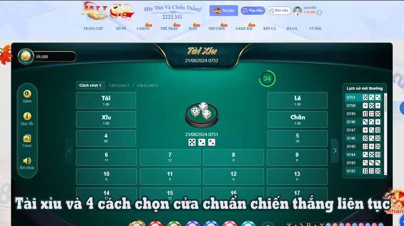 Tài xỉu và 4 cách chọn cửa chuẩn